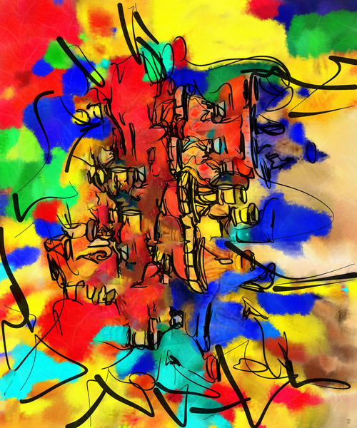 Abstract line art the 2nd vertical Digital Download