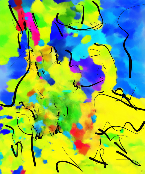 Abstract line art the 9th vertical Digital Download