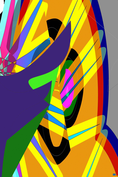 Blue angel art abstract design 139 Digital Download