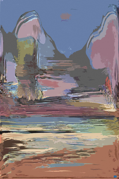 Blue angel art abstract design 70 Digital Download