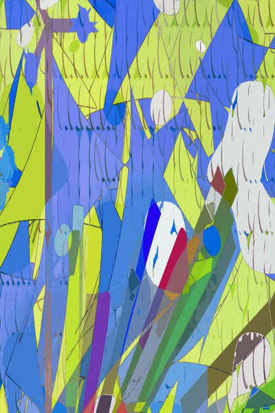 Blue angel art abstract design 97 Digital Download