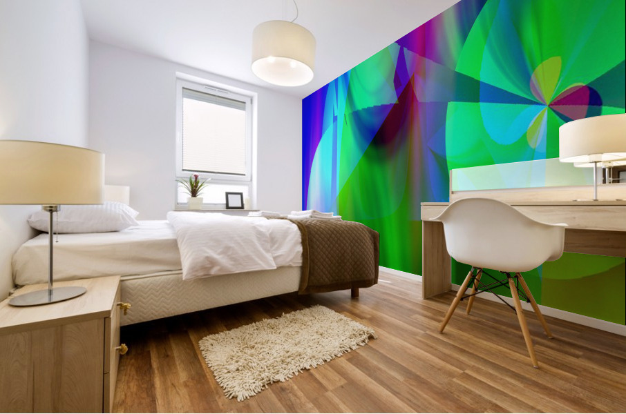 Blue angel art abstract design 41 Mural print