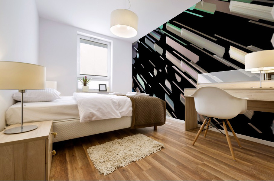 Blue angel art abstract design 25 Mural print