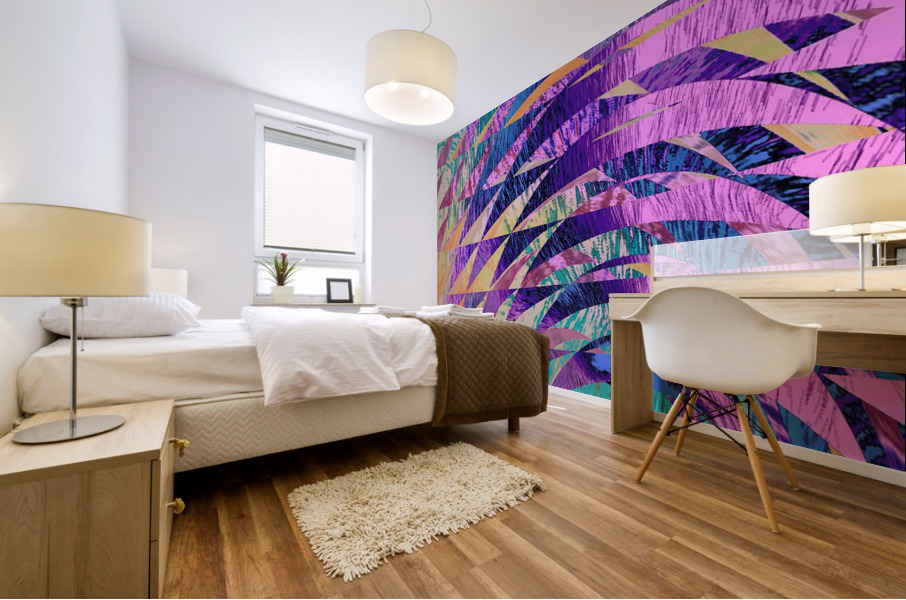 Blue angel art abstract design 5 Mural print