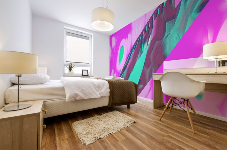 Blue angel art abstract design 87 Mural print