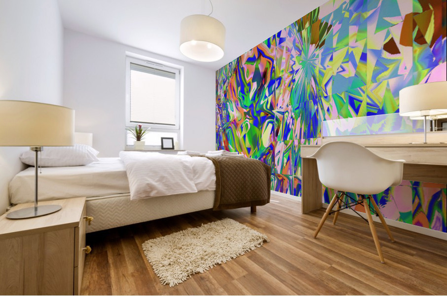 Blue angel art abstract design 89 Impression murale