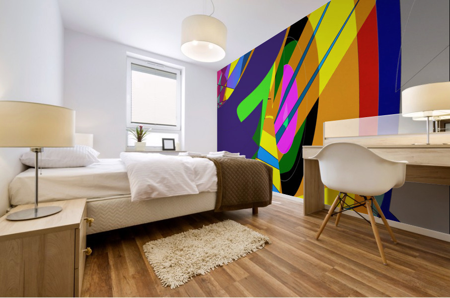 Blue angel art abstract design 139 Mural print