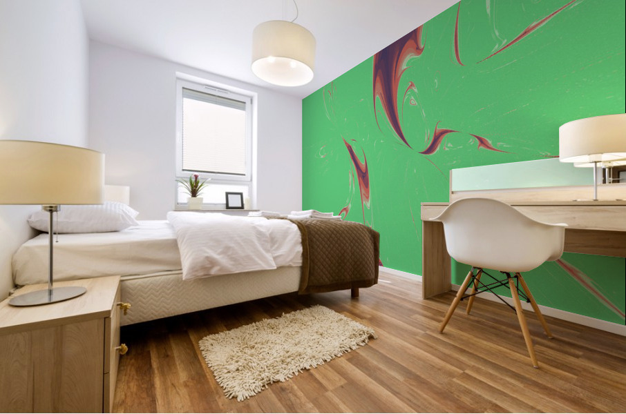 Blue angel art abstract design 109 Mural print