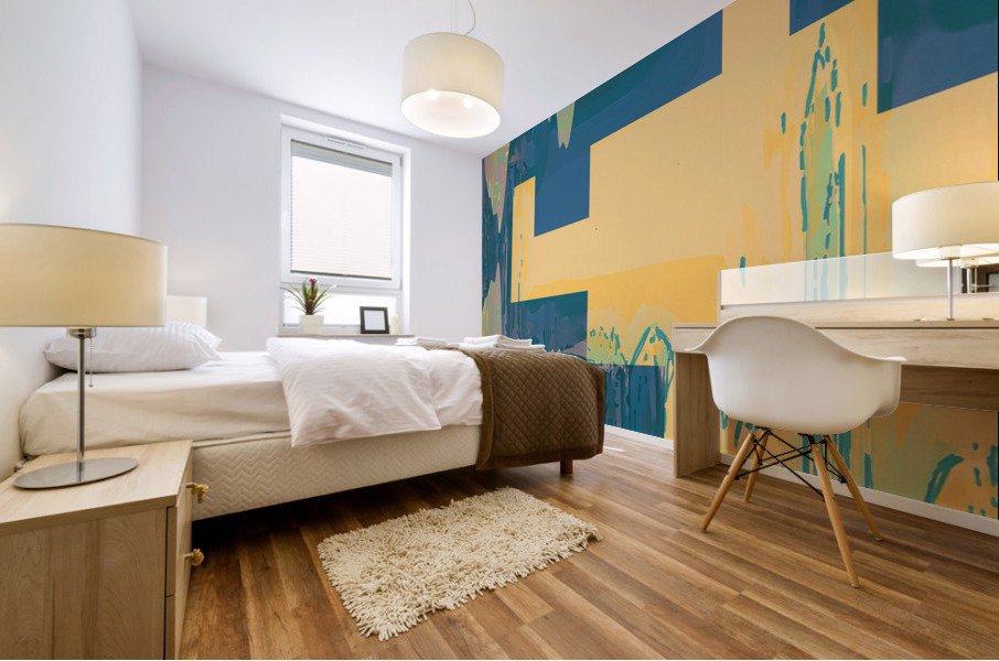 Blue angel art abstract design 111 Mural print