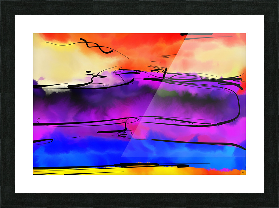 Abstract line art the 21st version 1 horizontal Picture Frame print