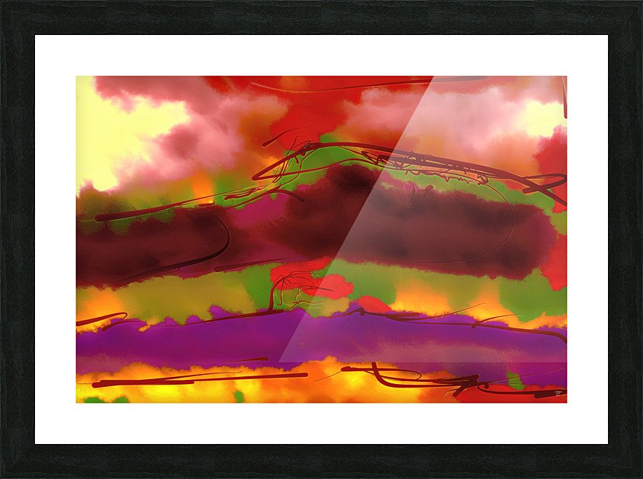 Abstract line art the 21st version 3 horizontal Picture Frame print