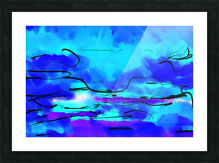 Abstract line art the 17th horizontal Picture Frame print