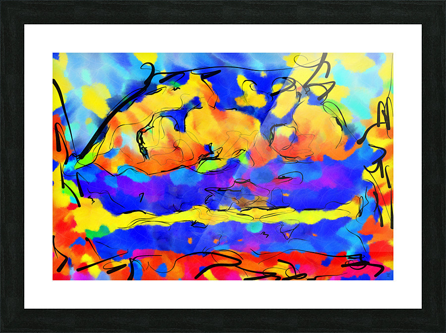 Abstract line art the 1st horizontal Picture Frame print