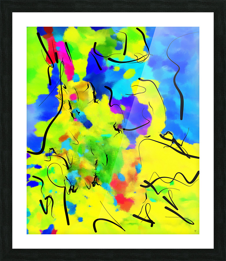 Abstract line art the 9th vertical Picture Frame print