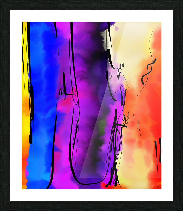 Abstract line art the 21st  version 1 vertical Picture Frame print