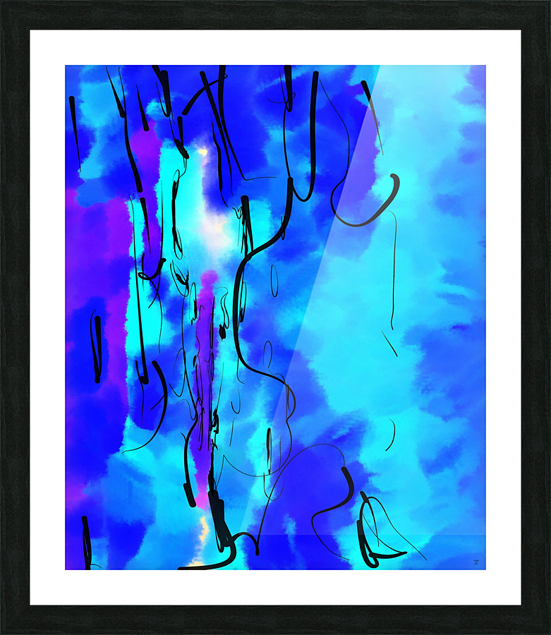 Abstract line art the 17th vertical Picture Frame print