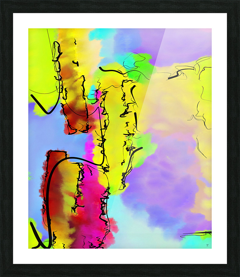 Abstract line art the 11th vertical Picture Frame print