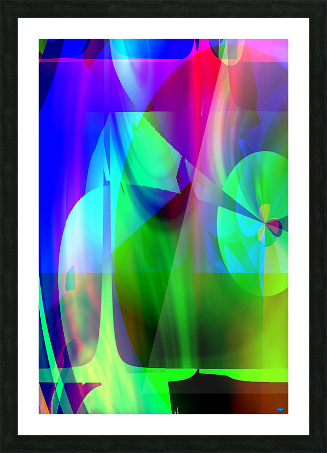 Blue angel art abstract design 41 Picture Frame print