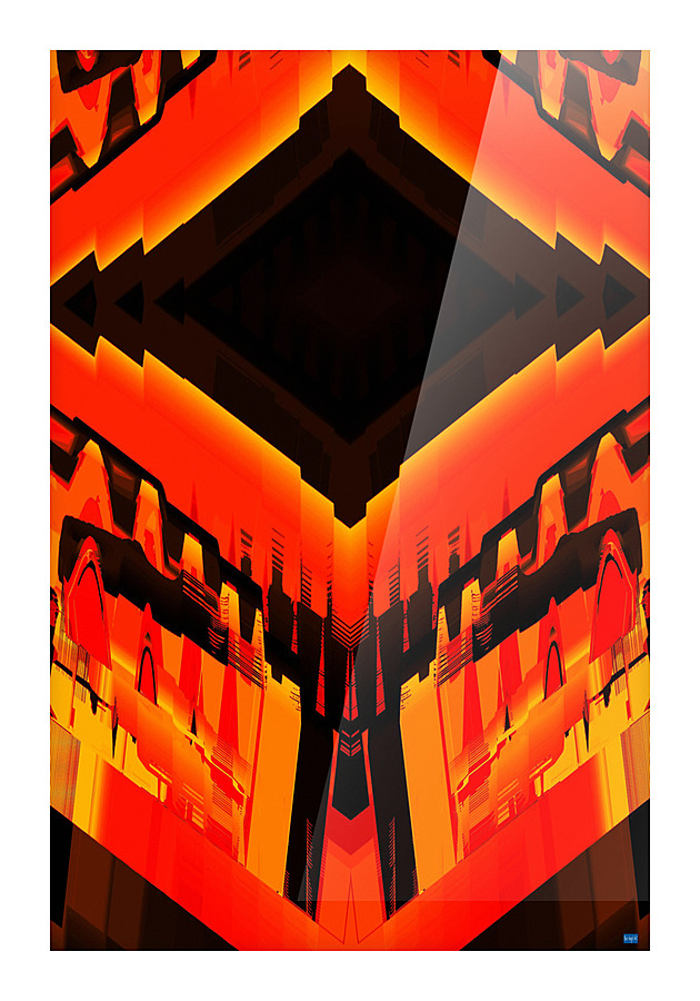 Blue angel art abstract design 50 Picture Frame print