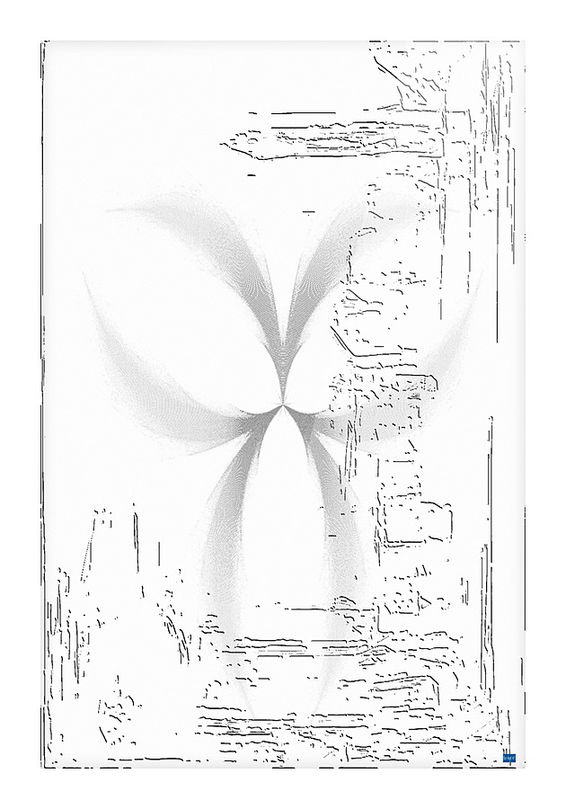 Blue angel art abstract design 24 Picture Frame print