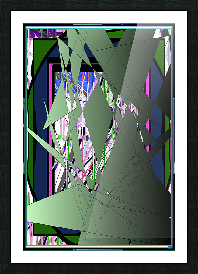 Blue angel art abstract design 16 Picture Frame print