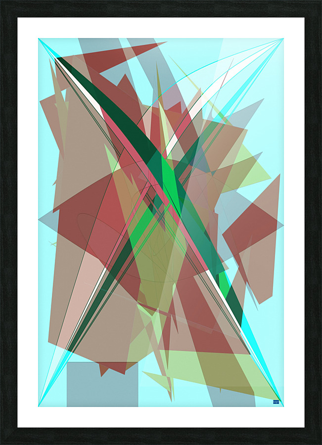 Blue angel art abstract design 44 Picture Frame print