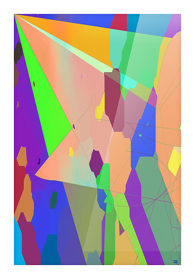 Blue angel art abstract design 1 Picture Frame print