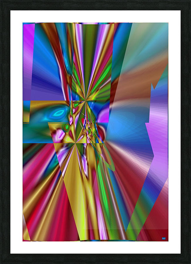 Blue angel art abstract design 38 Picture Frame print