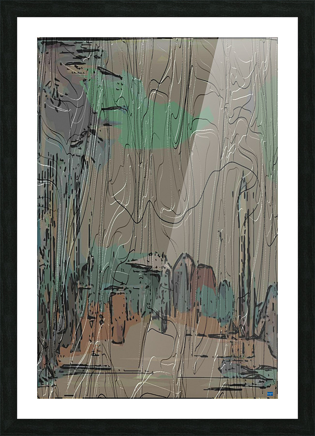 Blue angel art abstract design 21 Picture Frame print