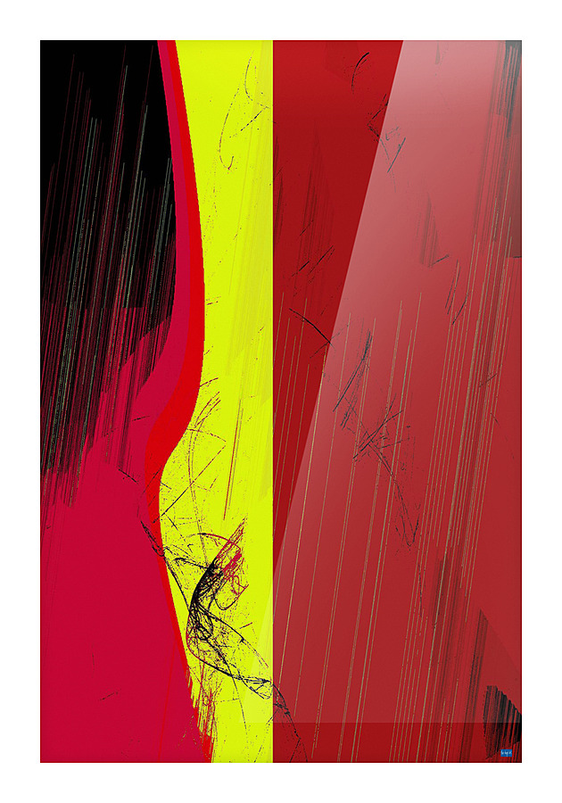 Blue angel art abstract design 17 Picture Frame print