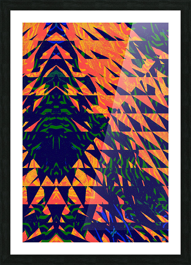 Blue angel art abstract design 27 Picture Frame print