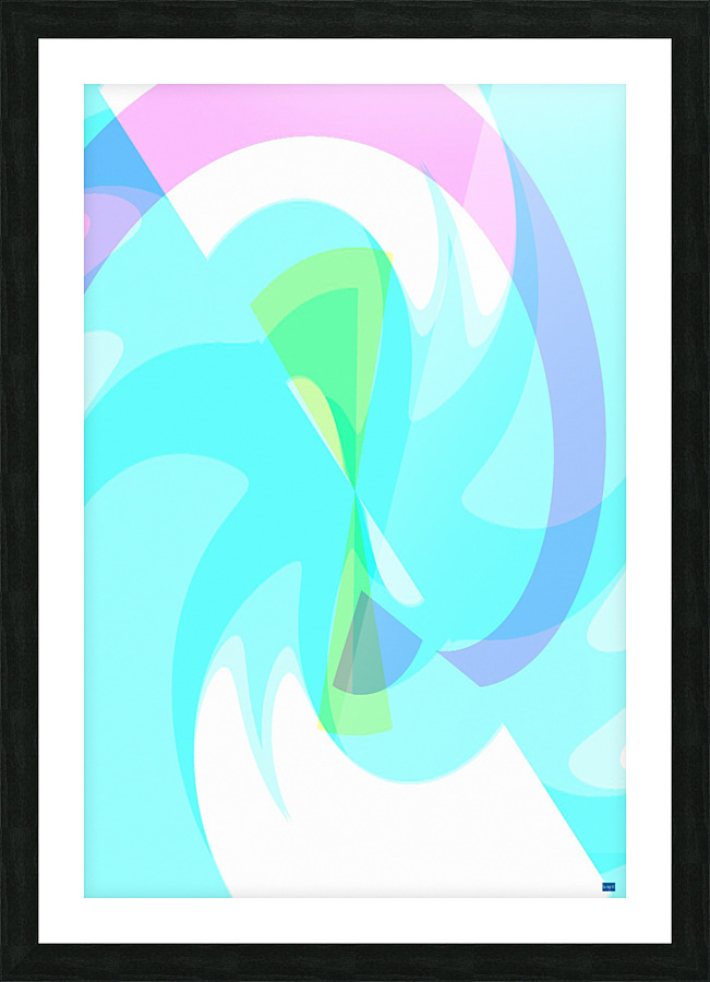 Blue angel art abstract design 29 Picture Frame print