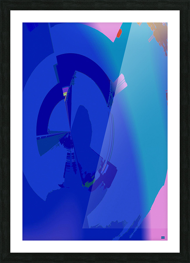 Blue angel art abstract design 9 Picture Frame print