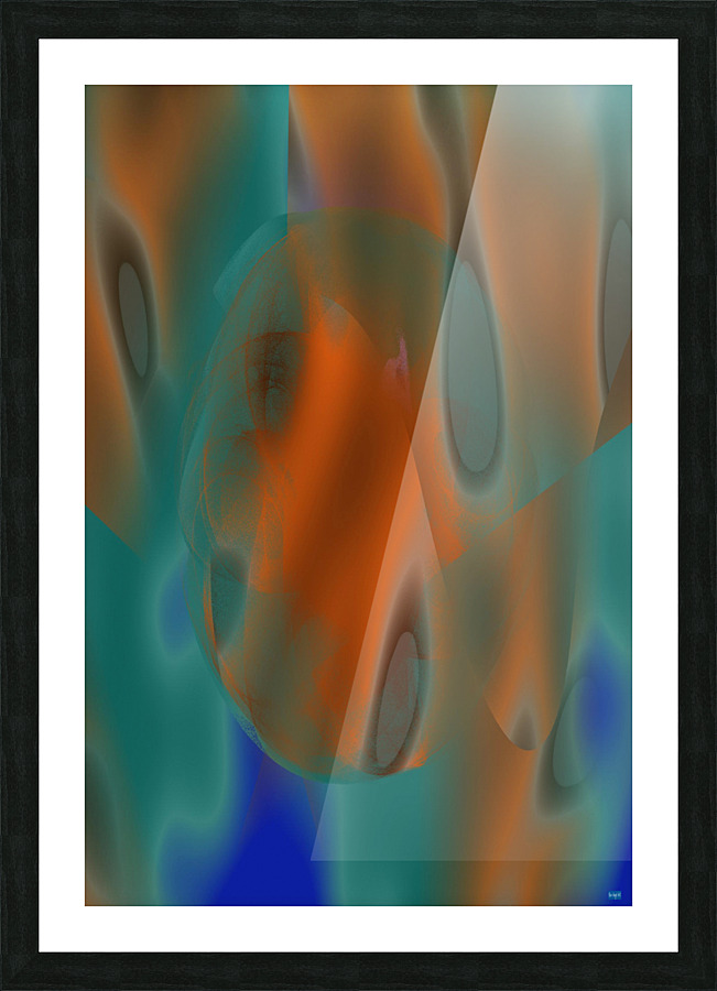 Blue angel art abstract design 84 Picture Frame print