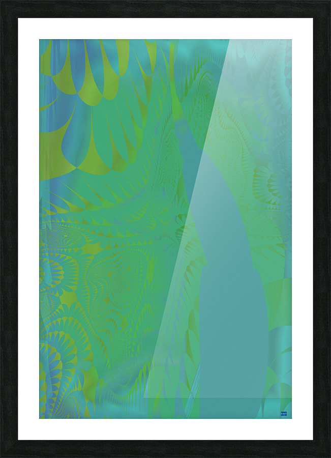 Blue angel art abstract design 54 Picture Frame print