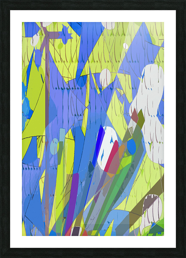 Blue angel art abstract design 97 Picture Frame print