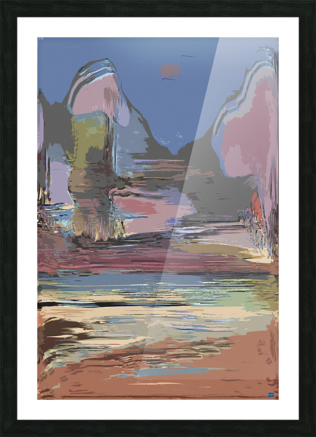 Blue angel art abstract design 70 Picture Frame print