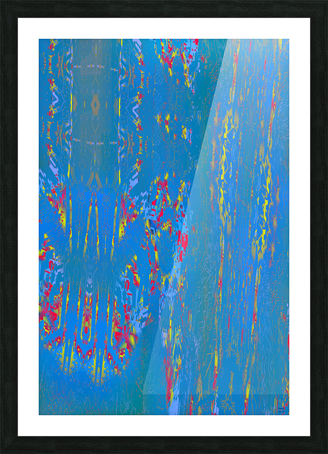 Blue angel art abstract design 62 Picture Frame print