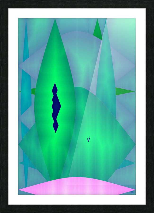 Blue angel art abstract design 135 Picture Frame print