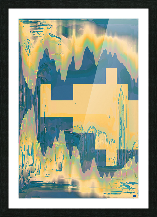 Blue angel art abstract design 111 Picture Frame print