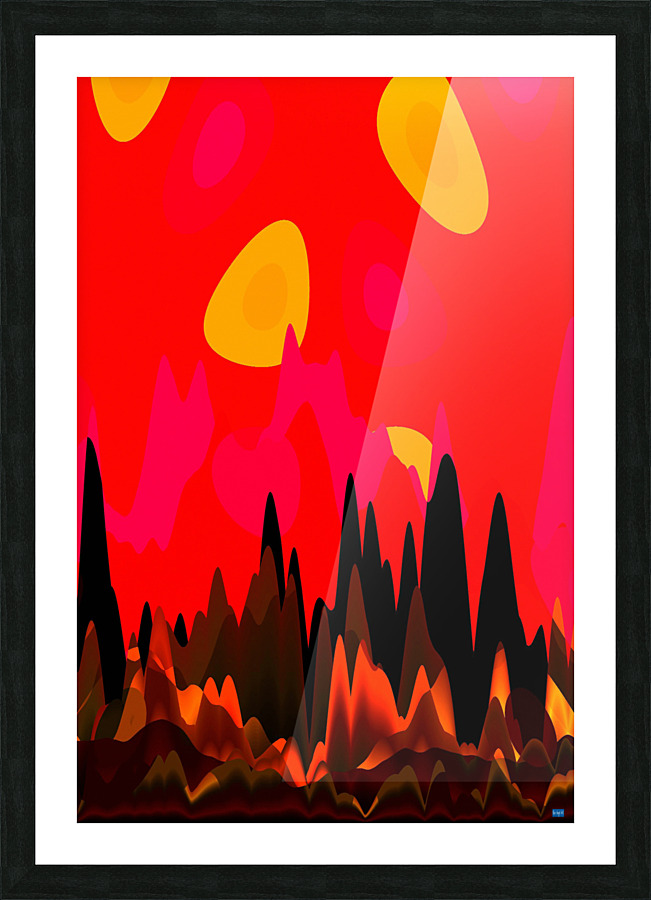 Blue angel art abstract design 123 Picture Frame print