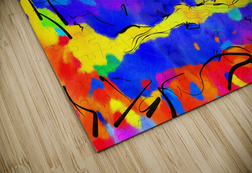 Abstract line art the 1st horizontal Designer Art Decor puzzle