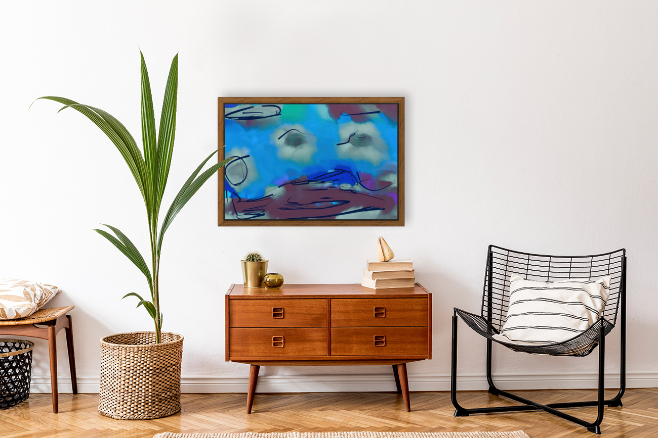 Abstract line art 20th version 2 horizontal Reproduction