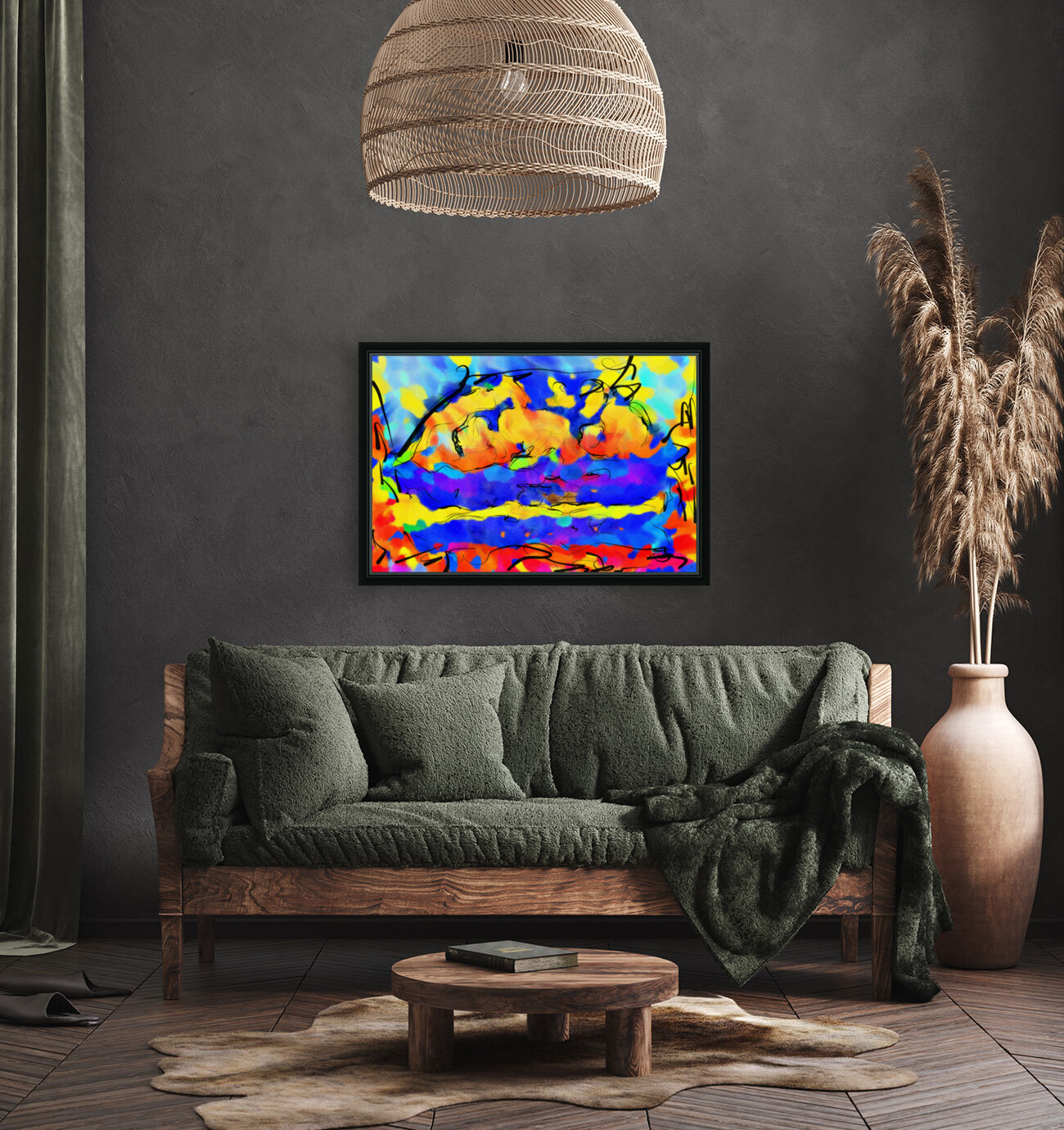 Abstract line art the 1st horizontal Reproduction