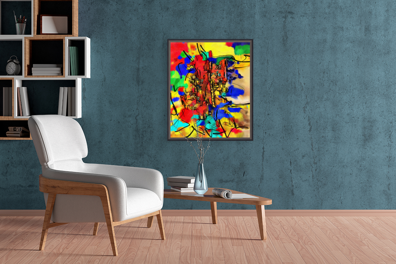 Abstract line art the 2nd vertical Reproduction