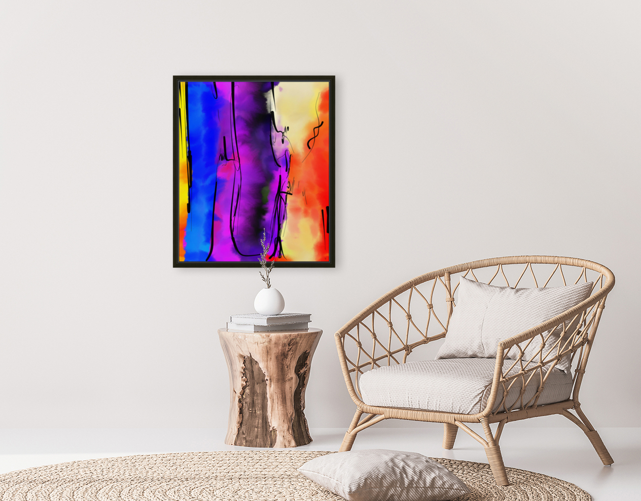 Abstract line art the 21st  version 1 vertical Reproduction