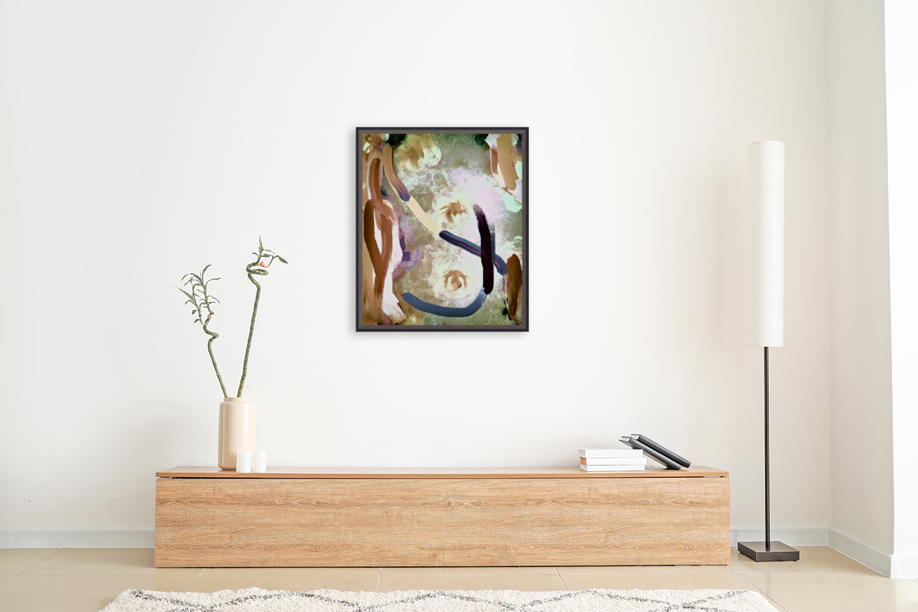 Abstract line art the 19th vertical  version 2  Reproduction