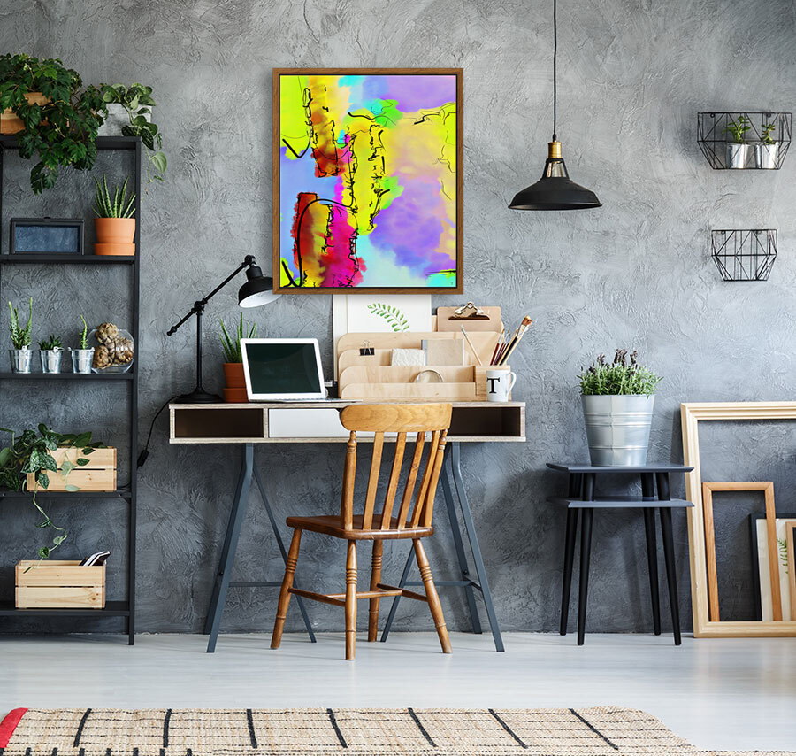 Abstract line art the 11th vertical Reproduction