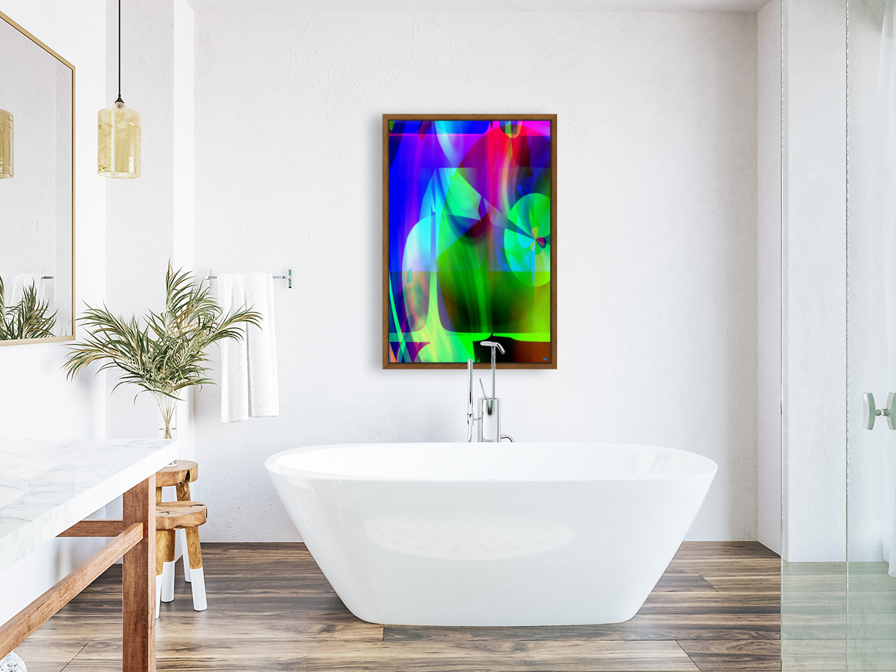 Blue angel art abstract design 41 Reproduction