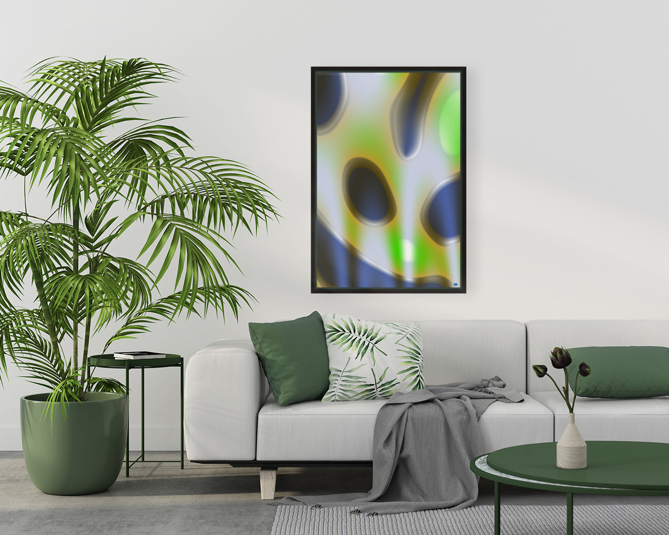 Blue angel art abstract design 11 Reproduction